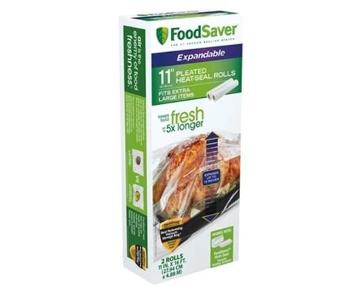 Foodsaver Roll 11" Expandable Heat-Seal Rolls - 2pk -Fishing Essentials Shop foodsaver gamesaver 11exproll 2 80373.1627515960