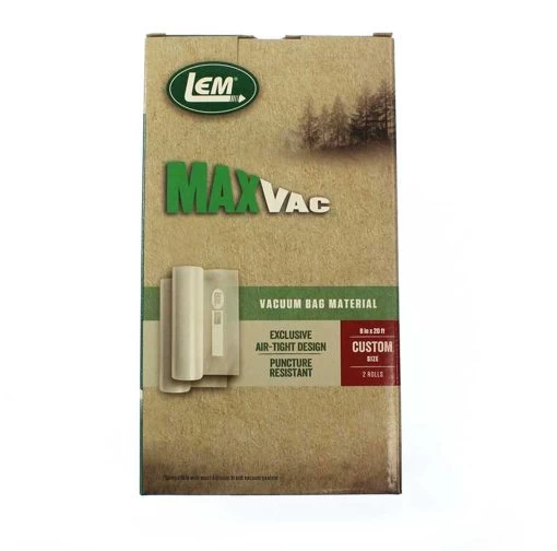 LEM Maxvac Vacuum Bag Rolls 8" X 20' -Fishing Essentials Shop roll 8x20 80891.1652465176